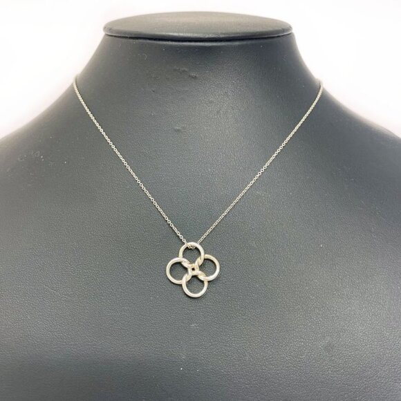 Tiffany & Co Silver Qu a Dos Lofolio Necklace 3.4 g 925 Engraved